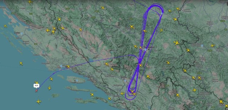 NATO avion satima kružio iznad BiH, a onda krenuo prema Albaniji